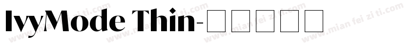 IvyMode Thin字体转换